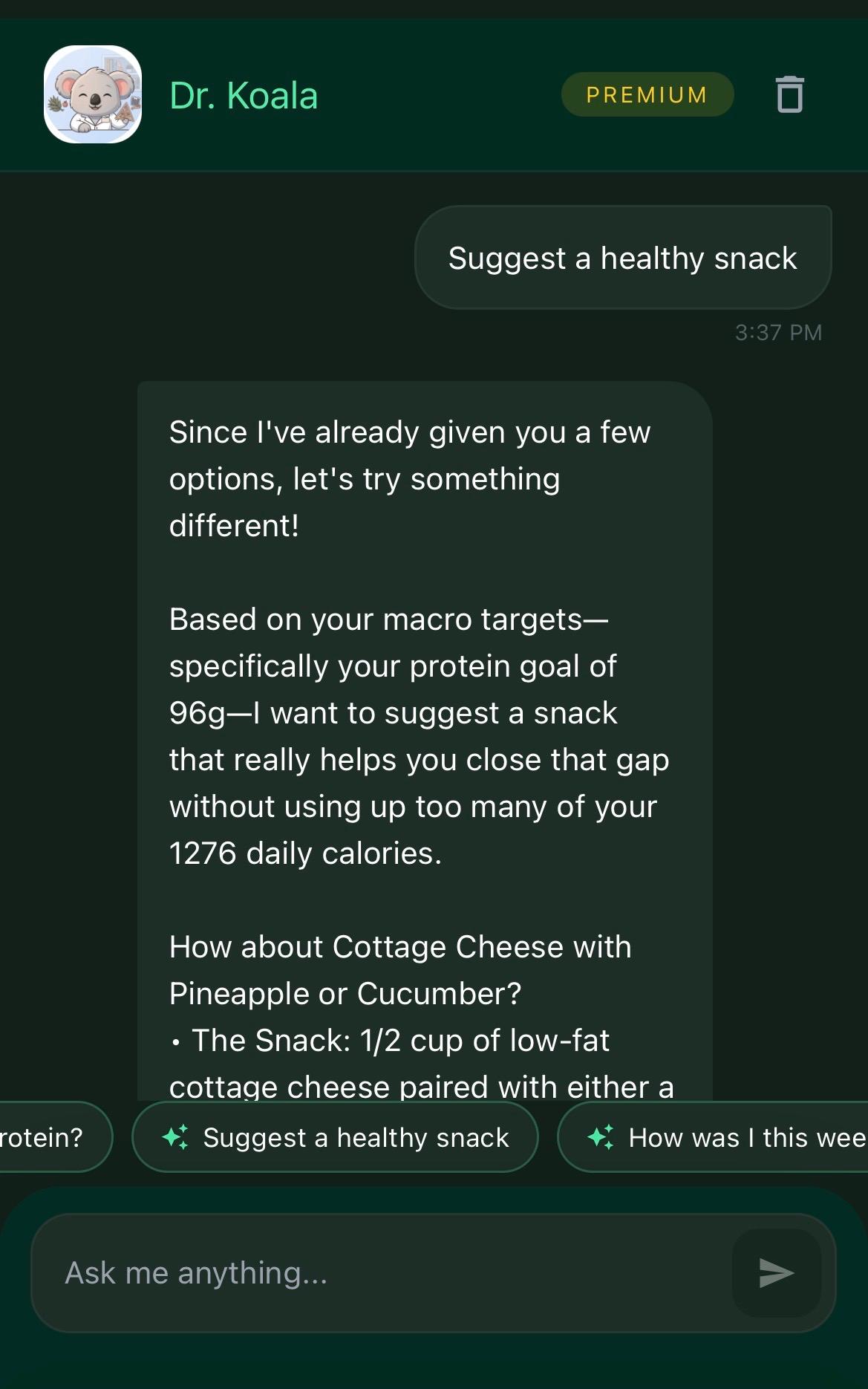 Dr. Koala Personal AI Nutritionist